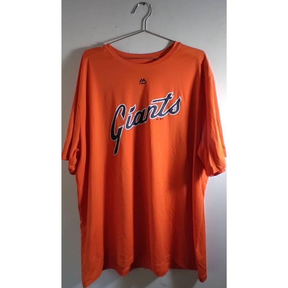 MLB San Francisco Giants Evolution Cool Cooling Tee 2XL Orange Short Sleeve